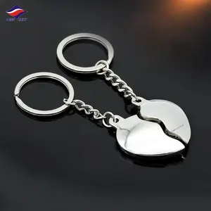 Couple Metal Keychain Longzhiyu Heart Shaped Metal Keychains Ring Custom Couple Love Keyrings 15 Years Manufacturer Customized Key Chain Wholesale