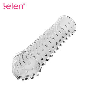 Penis büyütme boşalma egzersiz esnek elastik TPE erkek Penis kollu erkekler için seks oyuncakları ürünleri - Product Image 1