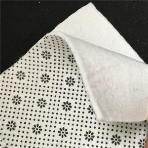 Pvc Silikon Dot Anti Slip Polyester Nonwoven Merasa Kain untuk Footcloth dan Kasur