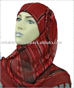 Echarpe d'été pour dames musulmanes Châle Tissu toile confortable - Product Image 2