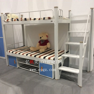 Giường tầng tiết kiệm không gian, thiết kế thời trang, khung bền chắc, có bàn học và tủ quần áo dành cho ký túc xá trường học. - Product Image 5