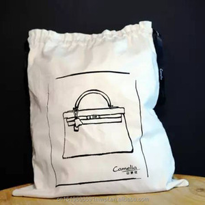 Printed Cotton Fabric <strong>Dust</strong> <strong>Bag</strong> for <strong>Handbag</strong>, Bikini <strong>Bag</strong> With Drawstring - Product Image 2