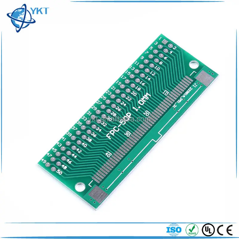 FFC FPC 50 P Papan Adaptor Pinboard untuk 2.54mm TFT 1mm 0.5mm Pin Ruang Ganda Sisi PCB Papan Tes Sirkuit Elektronik papan