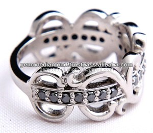 Diseñador de Jet negro Moissanite anillo de compromiso en el precio barato anillo anillos anillo de compromiso - Product Image 3