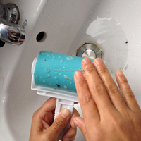 Qingle heiß verkaufen Magie Wieder verwendbare Teppich Stoff wasch bar Sticky Lint Roller Roll Staub tuch Bürste Tierhaar bürste