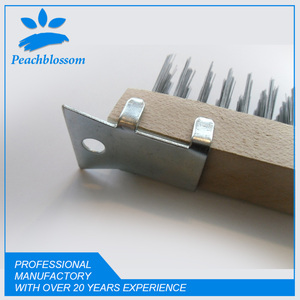 Heavy-Duty <strong>Wire</strong> <strong>Brush</strong> - Galvanized Steel &amp; Brass Bristles with Wooden Handle for Tough Cleaning - Product Image 3
