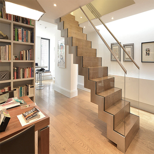 <span class=keywords><strong>Escalier</strong></span> droit <span class=keywords><strong>moderne</strong></span> de luxe Prima avec plancher en <span class=keywords><strong>bois</strong></span> franc, garde-corps en métal, escaliers droits en <span class=keywords><strong>bois</strong></span> massif - Product Image 4