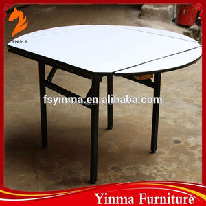 High Quality Foshan Furniture 10 People Folding Plastic Round <strong>Table</strong> <strong>Foldable</strong> <strong>Leg</strong> Wedding Dining Banquet <strong>Table</strong> for Outdoor - Product Image 4