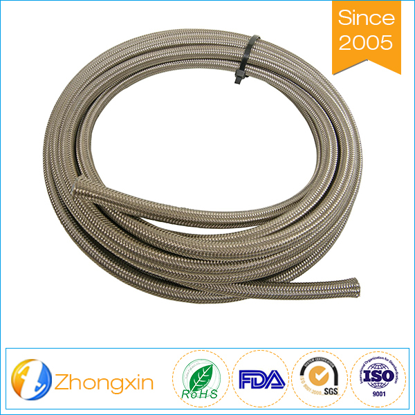 Résistance À l'acide de Haute Résistance À La Température 3/16 "304 En Acier Inoxydable Tressé Tuyau PTFE Teflon