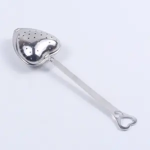 stainless steel 304 high quality heart shaped tea infuser filter spoon tea strainer for loose tea leaf
