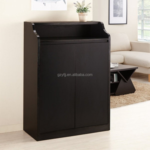 現代的なスタイル5広々とした棚ブラック仕上げユーティリティシューズラックデザイン1014 - Product Image 4