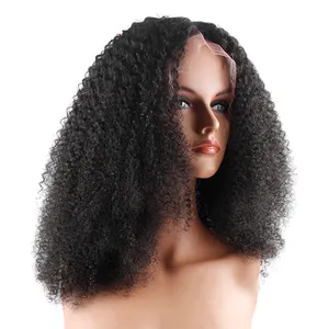 Афро необработанные натуральные бразильские волосы с выравненной кутикулой парики натуральные для афроамериканцев