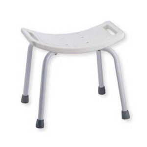Silla de ducha de seguridad con forma triangular de plástico blanco - Product Image 3