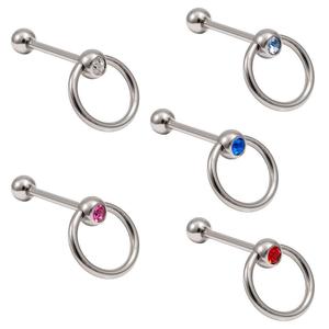 Anelli per Lingua in Titanio G23 con Cristalli, Gioielli per <span class=keywords><strong>Piercing</strong></span> alla Lingua per Ragazze Cool - Product Image 6