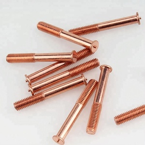 M6 punto de <span class=keywords><strong>cobre</strong></span> perno tornillo stud, acero chapado en <span class=keywords><strong>cobre</strong></span> punto tornillo de soldadura - Product Image 3