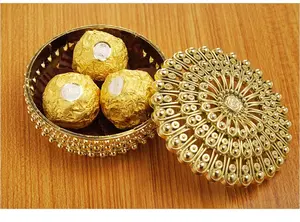 Cajas de Regalo de Boda Doradas Indias Directas de Fábrica, Caja de Embalaje de Dulces, Caja de Recuerdo de Boda para Invitados - Product Image 2
