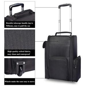 Extra Large Nylon Beauty Trolley Makeup Suitcase Cosmetic Rolling Case Hairdressing Organiser - Product Image 2