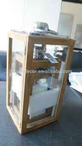 Juego reutilizable de 3 faroles de madera de ramadán de palacio chino