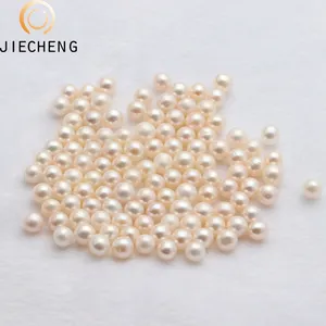 Hohe glanz weiß AAA 6-8mm süßwasser nähe runde perle lose perlen für diy käfig anhänger