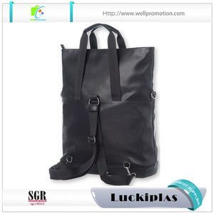 Hombres de negocios de moda personalizada mochila de viaje bolsa de ordenador portátil maletín de cuero - Product Image 4