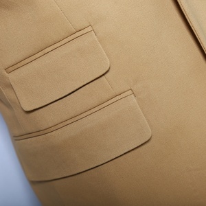 Giacca Autunnale BOYA Monopetto con Colletto a Risvolto Antivento Chic in Tessuto di Cotone Beige Vestibilità Slim Casual <span class=keywords><strong>Blazer</strong></span> Giacche da Uomo - Product Image 4