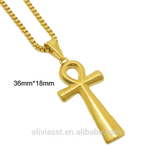Collar de Acero Inoxidable con Colgante de Ojo de Horus Egipcio Antiguo, Chapado en Oro, Hecho a Mano, Marca Olivia - Product Image 6