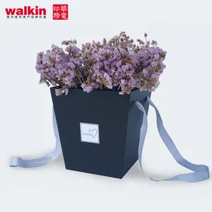 WALKIN Easy to Carry Paper Flower Gift Box Cardboard Hardcover Box for Flower Packaging
