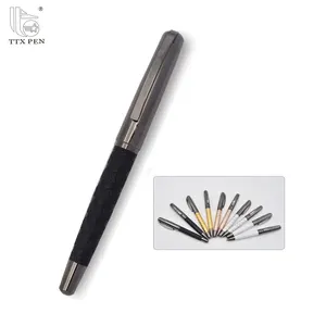En lüks kalemler metal silindir tükenmez kalem logo baskı ile jel kalem doldurma