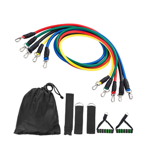 Best Price 11-Piece TPE Latex <strong>Nylon</strong> Toning Tubes Set for Fitness Ankle Resistance Bands for Strength <strong>Training</strong> Body Building Gym - Product Image 1