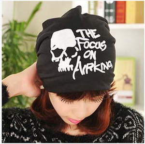 Unisex skull scarf good header sleeve Shell Shell letters significant other hat hip-hop, skull beanie hat - Product Image 1