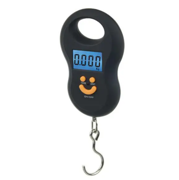 50kg x 10g Mini Digital Scale for Fishing Luggage Travel Weighting Steelyard Hanging Electronic Hook Scale Kitchen Weight Tool