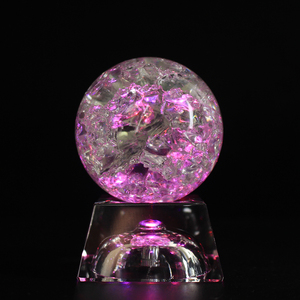60/80MM helados y bola <span class=keywords><strong>de</strong></span> <span class=keywords><strong>cristal</strong></span> Bola con Base bola <span class=keywords><strong>de</strong></span> vidrio artesanía - Product Image 2