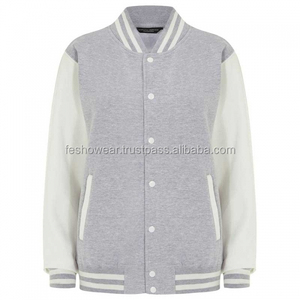 Chaqueta universitaria de algodón blanco gris de invierno para hombre, estilo Hip Hop, logotipo frontal recubierto, ropa de calle informal, prendas de vestir exteriores - Product Image 1