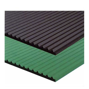 Anti slip 3mm diepe V ribber rubber diepe v geribbelde rubber matten