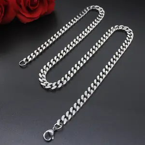 Stainless Steel Chain Necklace for Man Women Curb Link Titanium Chain