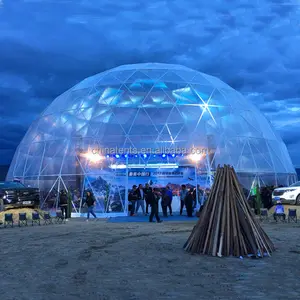 Modern wind-resistant and anti-seismic prefab geodesic dome for sale