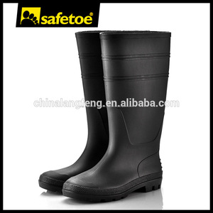 Negro industriales <span class=keywords><strong>de</strong></span> pvc <span class=keywords><strong>rodilla</strong></span> botas goma <span class=keywords><strong>de</strong></span> mascar w-6036b - Product Image 1