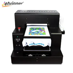 JETVINNER 2022 Upgraded Automatic A3 DTG Printer 6 Colors(CMYK+2W) For Epson inkjet printers t-shirt Printing