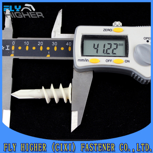 13x42mm 셀프 태핑 플라스틱 드라이월 플러그 앵커 아연 도금 M4 나사 이지 앵커 - Product Image 3