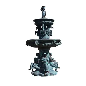 Fontaine d'eau cheval lumineuse, Bronze noir