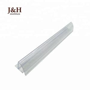 J & H Storefixture Tùy Chỉnh Rõ Ràng Kệ Siêu Thị <span class=keywords><strong>Bullnose</strong></span> Wet Dữ Liệu Dải Stopper Nhựa Dính Cong Giá Nhãn Chủ - Product Image 3