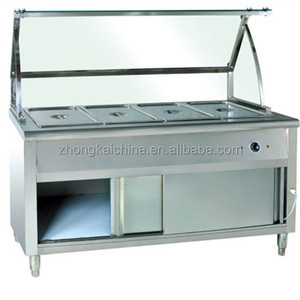 Kualitas Tinggi 4 PanStainless Steel Cepat Makanan Prasmanan Dispay/Warmer <span class=keywords><strong>Trolley</strong></span> - Product Image 1