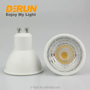 工厂价格批发高CRI 95铝塑软白11V 220V 3W 5W 7W COB Gu10发光二极管照明点，LED-GU10