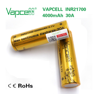 Batterie lithium-ion <span class=keywords><strong>21700</strong></span> <span class=keywords><strong>Vapcell</strong></span> INR21700 4000mah 30A Cell <span class=keywords><strong>21700</strong></span> Batteries équivalentes à 40T - Product Image 3