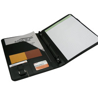 Carpeta Portafolio de Negocios ModernQiu A4 en Cuero PU Negro con Logotipo Personalizado para Documentación de Oficina