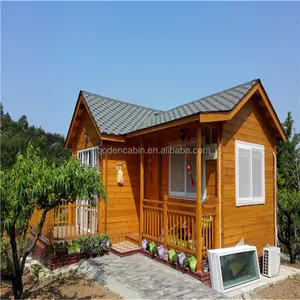 Pas cher moderne cabanes et cabine cottages préfabriquée chalet en bois