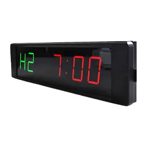 2020 New Design Wall Digital LED 6 Digit Red Green Display Mini Digital Wall Clock Led