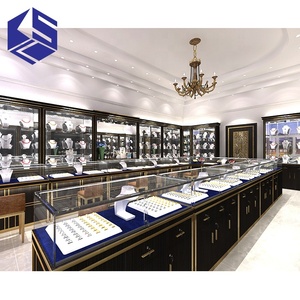 KSL Design Luxury Wooden Jewelry Shop <span class=keywords><strong>Showcase</strong></span> Display Interior para loja Decoração para venda