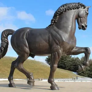Esterno in metallo mestiere famoso gigante bronzo americano scultura cavallo di artisti per leonardo daVinci