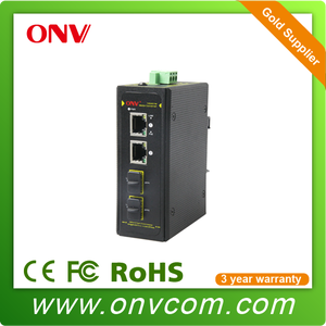 Multi-modo de 2 KM industrial poe switch de 4 puertos de conmutador de red de fibra (IPS33042PF) - Product Image 2
